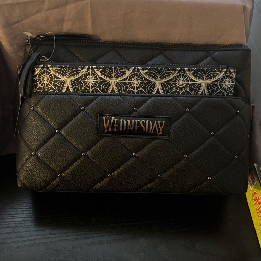 Black Quilted Wednesday Women's travel bag